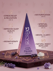 DHICAM Aroma Pyramid – Lavender | Bhimseni Camphor Car & Room Freshener | 100% Natural | Zero Synthetic