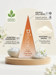 DHICAM Aroma Pyramid – Jasmine | Bhimseni Camphor Car & Room Freshener | 100% Natural | Zero Synthetic