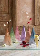 DHICAM Premium Camphor Pyramid Collection – Rose, Mogra, Lavender, Sandalwood & Oud Fragrance | Long Lasting Home & Car Freshener