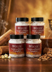 DHICAM Sandalwood Bhimseni Camphor | 100% Natural | Sacred Woody Fragrance | Zero Synthetic