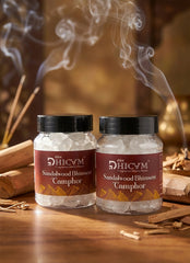 DHICAM Sandalwood Bhimseni Camphor | 100% Natural | Sacred Woody Fragrance | Zero Synthetic