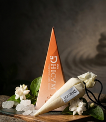 DHICAM Aroma Pyramid – Jasmine | Bhimseni Camphor Car & Room Freshener | 100% Natural | Zero Synthetic