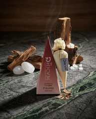 DHICAM Aroma Pyramid – Sandalwood | Bhimseni Camphor Car & Room Freshener | 100% Natural | Zero Synthetic